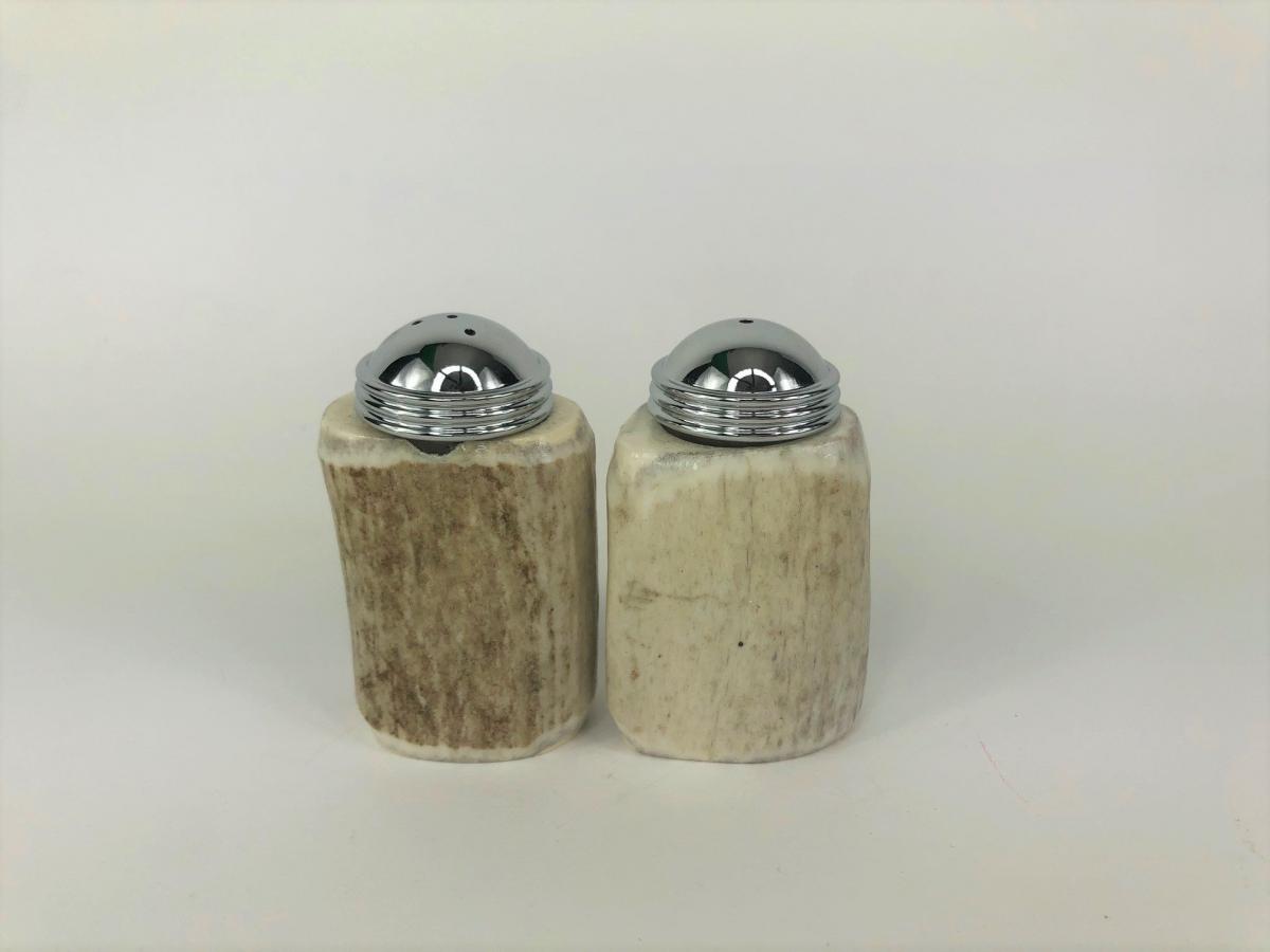 antler salt and pepper shakers