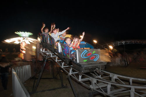 Fair rides at night