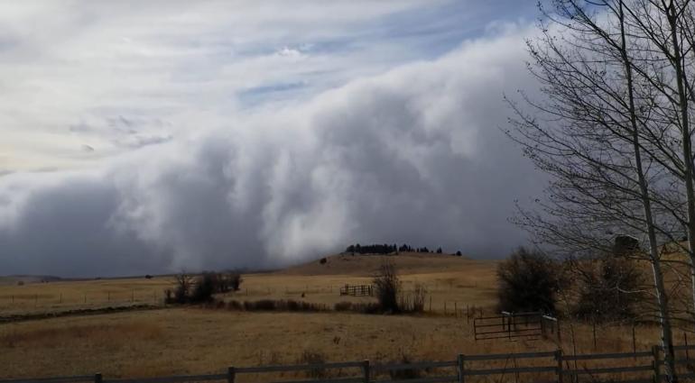 Wall of weather in Belgrade, MT