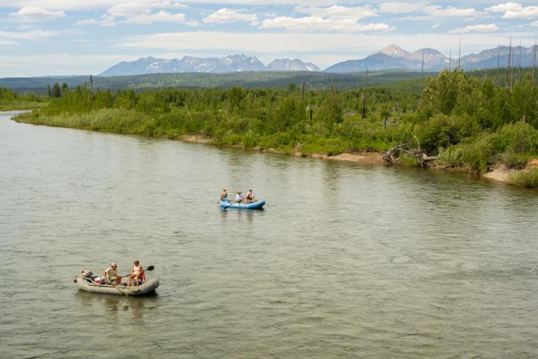 Rafting on the River